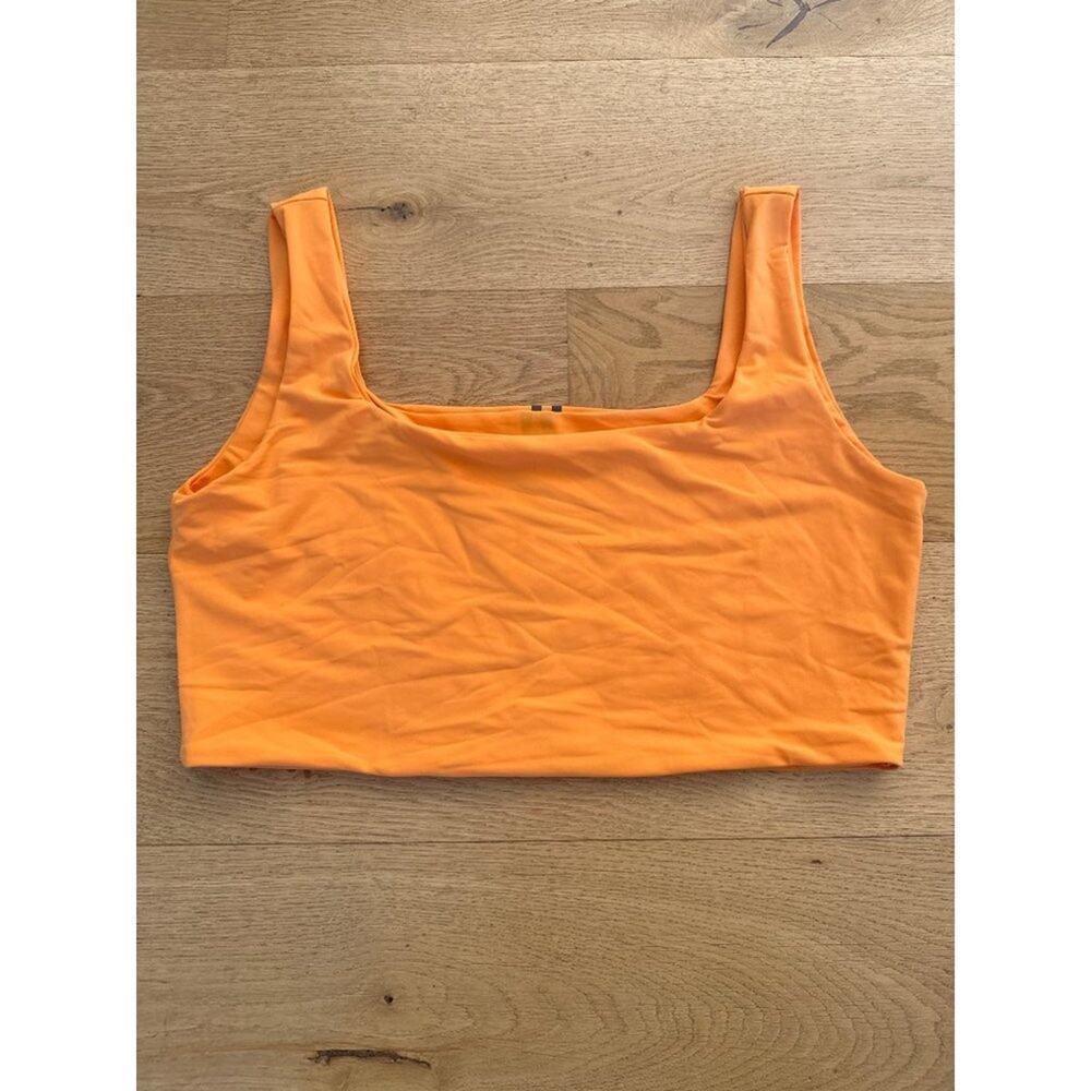 Parallel Apparel - Square Neck Crop Top in Orange